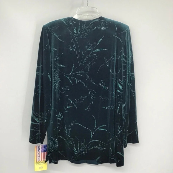 R & M Richard’s 2Pc Set Jacket & Pants Velvet W/Glitter Party Holiday Sz… - Picture 4 of 12